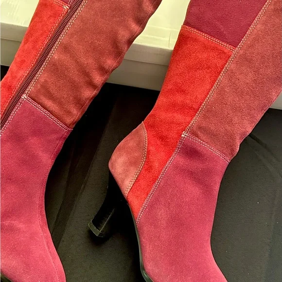 AJ Valenci Sueded Leather Tall Boots ❤️ 2.5’ Heel - Sz. 7 ~ Zippered - BNWT - Picture 3 of 6